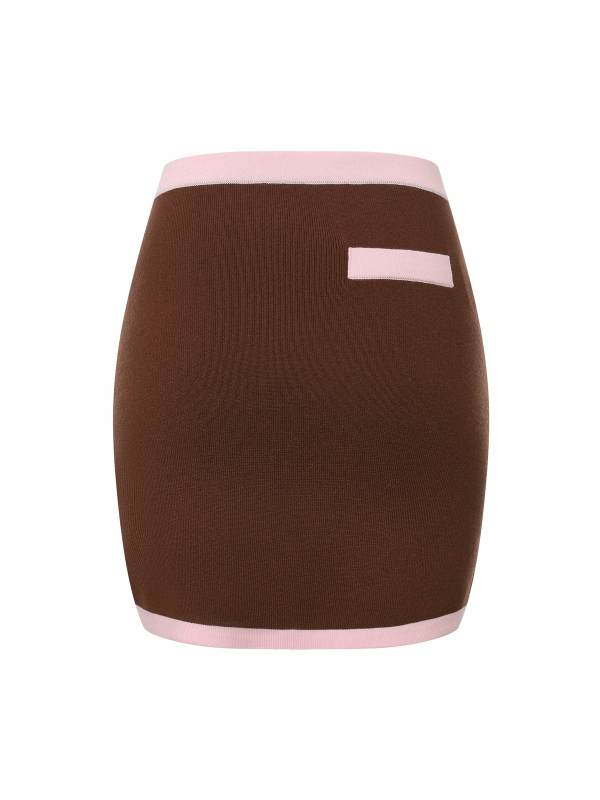 Brown Contrast-Trim Knit Three-Piece Set - Nana Jacqueline