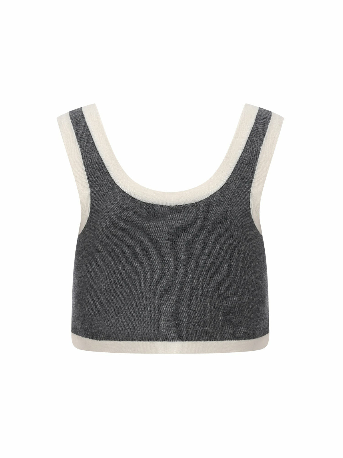 Grey Contrast-Trim Knit Three-Piece Set – Grey - Nana Jacqueline