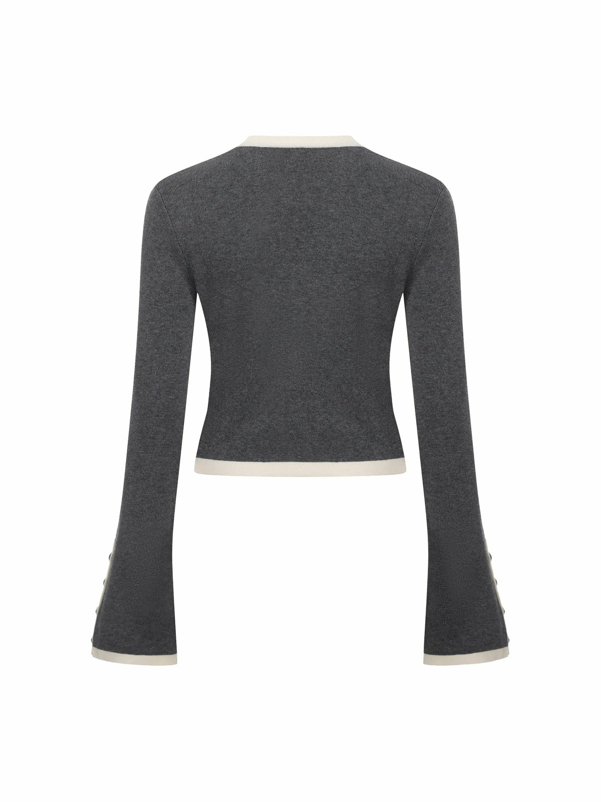 Grey Contrast-Trim Knit Three-Piece Set – Grey - Nana Jacqueline