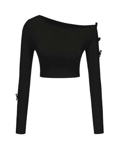 Zara Top: Black Knit Top for Date Night - Nana Jacqueline