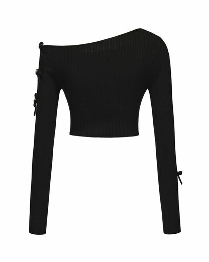 Zara Top: Black Knit Top for Date Night - Nana Jacqueline