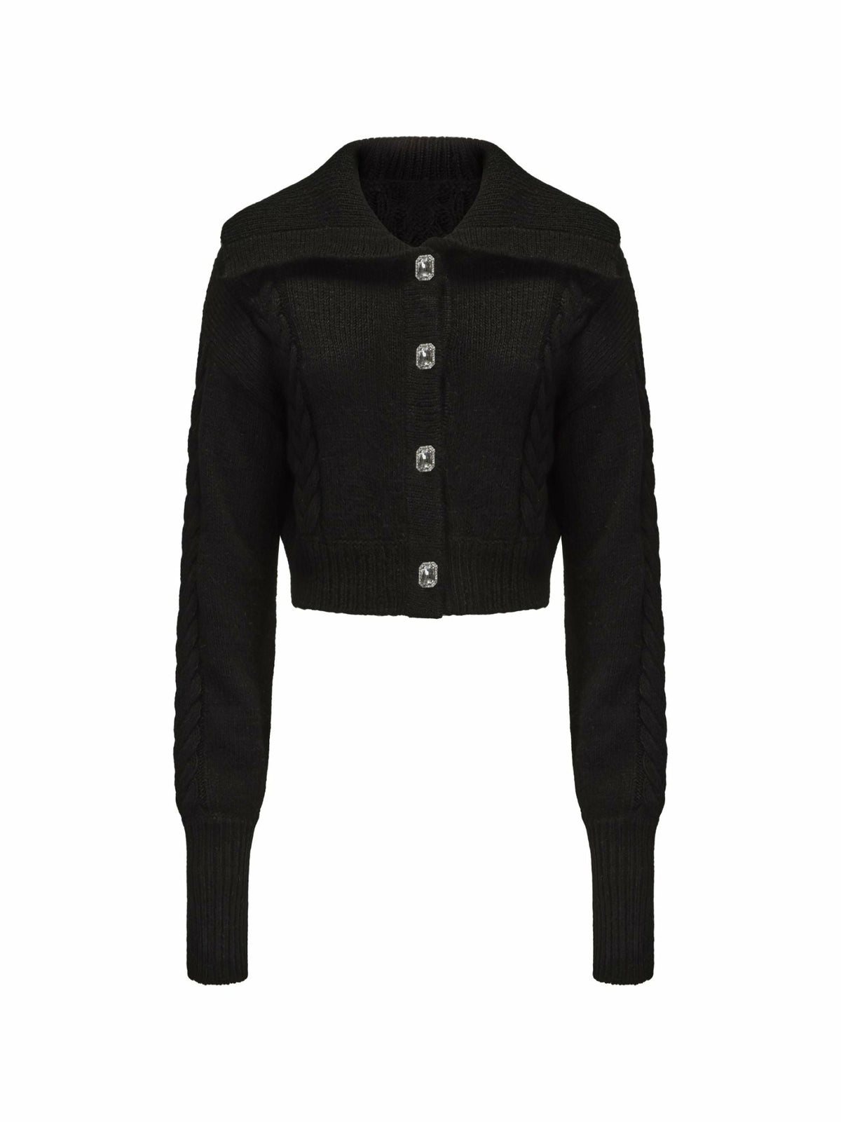 Addison Coat + Scarf Set: Black Knit Set for Date Night - Nana Jacqueline