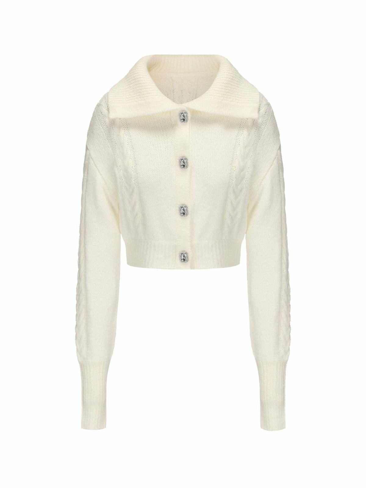 Addison Coat + Scarf Set: White Knit Set for Resort Brunch - Nana Jacqueline