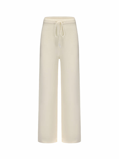 Addison Pants: White Knit Pants for Resort Brunch - Nana Jacqueline