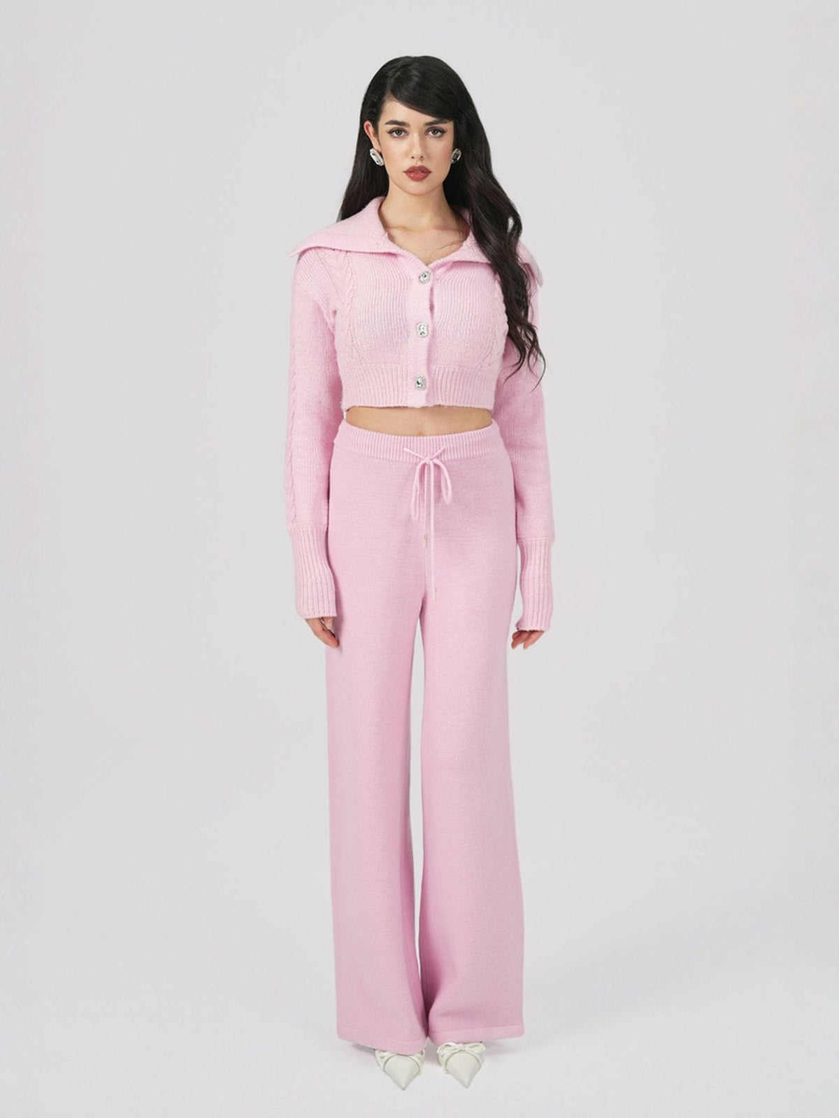 Addison Pants: Pink Knit Pants for Resort Brunch - Nana Jacqueline