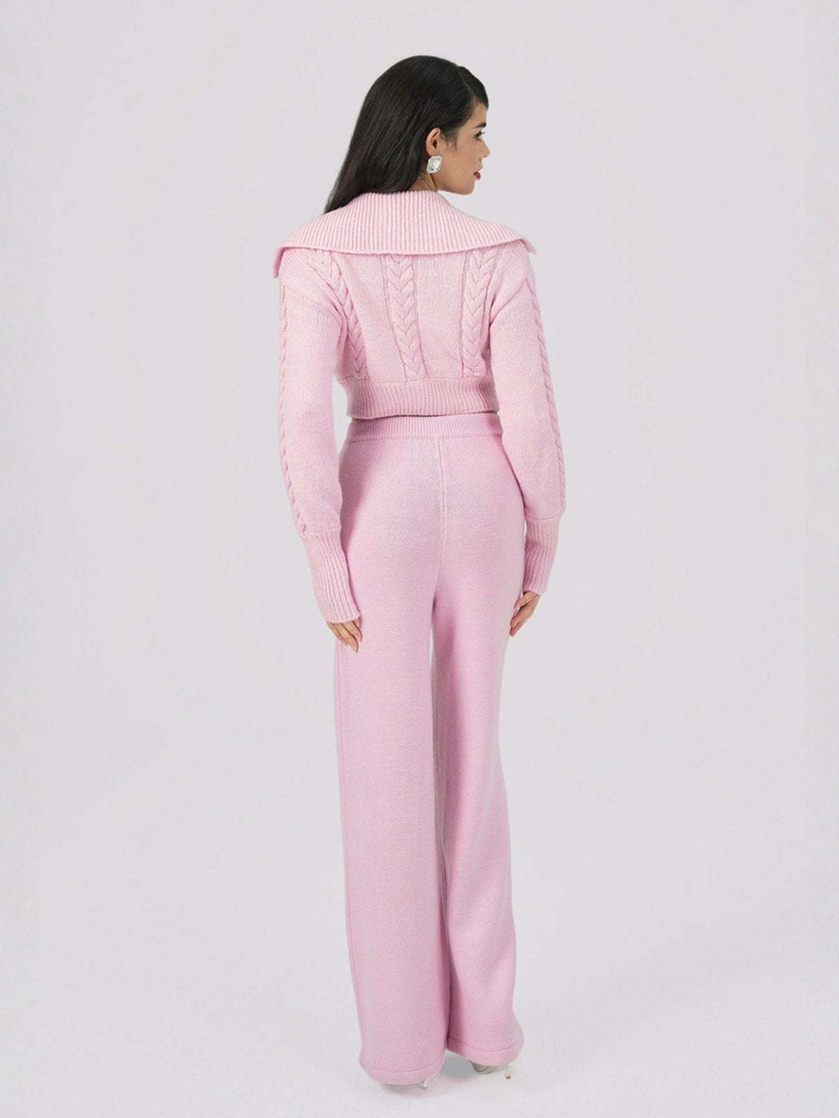 Addison Pants: Pink Knit Pants for Resort Brunch - Nana Jacqueline