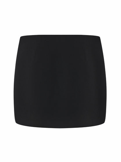 Alina Straight Mini Black Skirt - Nana Jacqueline