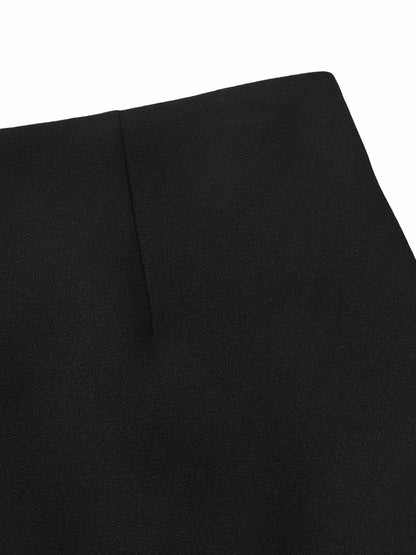 Alina Straight Mini Black Skirt - Nana Jacqueline