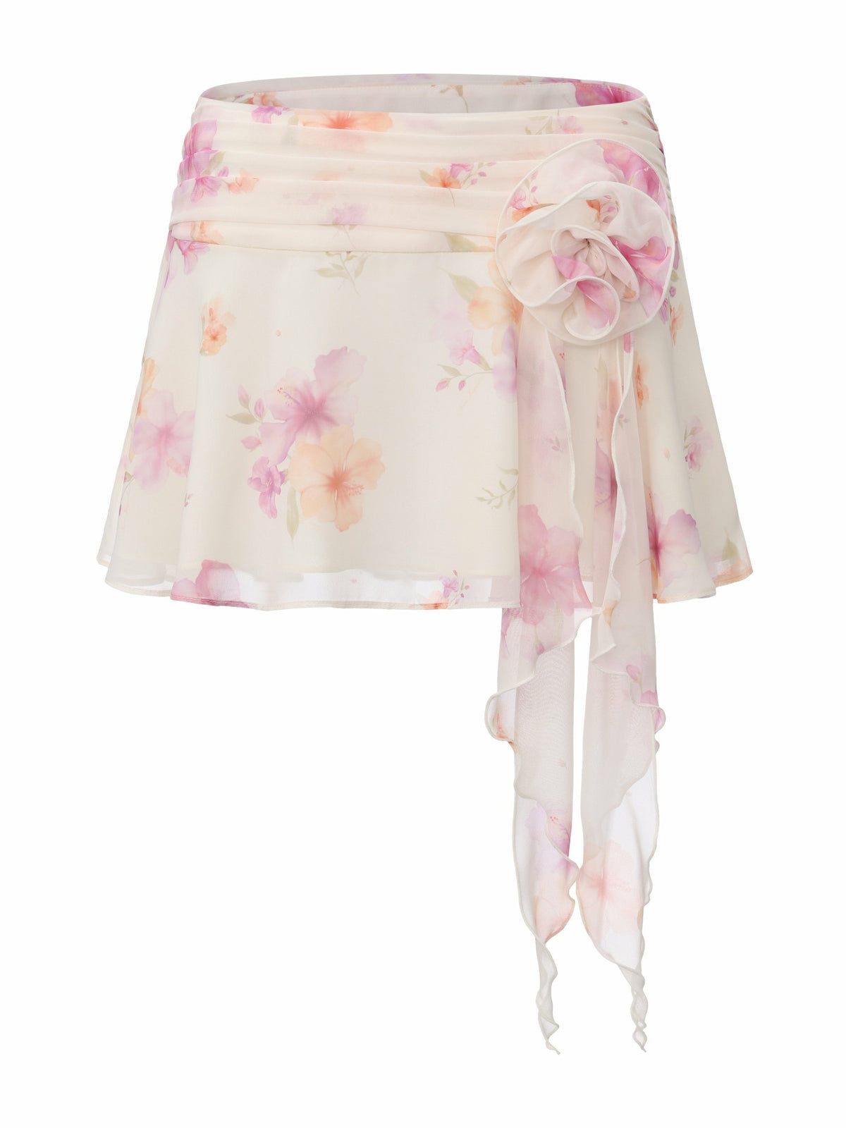 Ophelia Rosette Floral Ivory Skirt - Nana Jacqueline