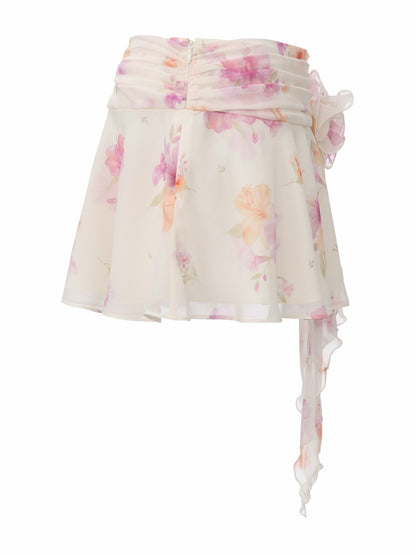 Ophelia Rosette Floral Ivory Skirt - Nana Jacqueline