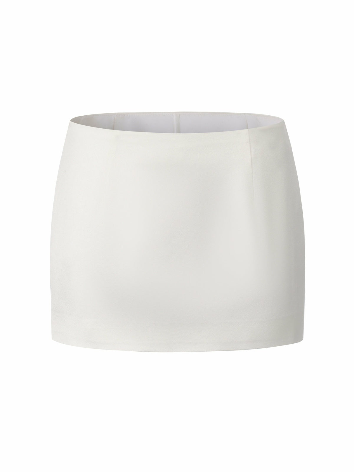 Ayla A-Line Satin White Skirt - Nana Jacqueline