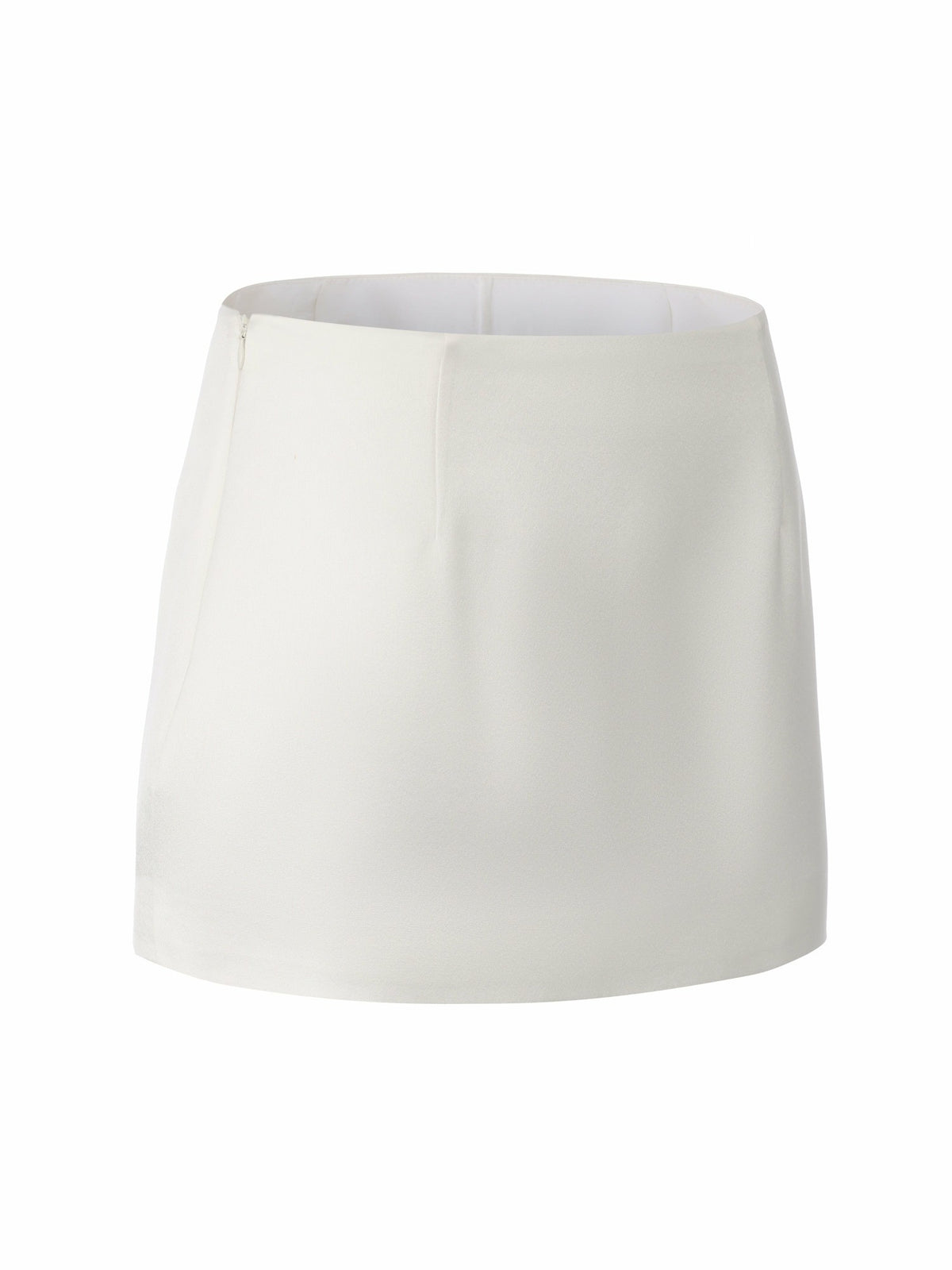 Ayla A-Line Satin White Skirt - Nana Jacqueline