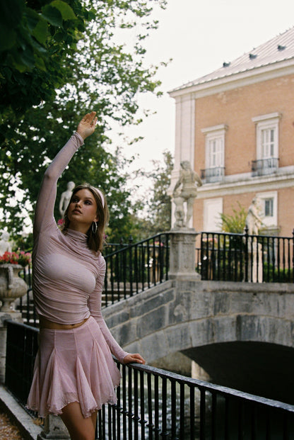 Verena Skirt: Pink Mini Skirt for Brunch - Nana Jacqueline