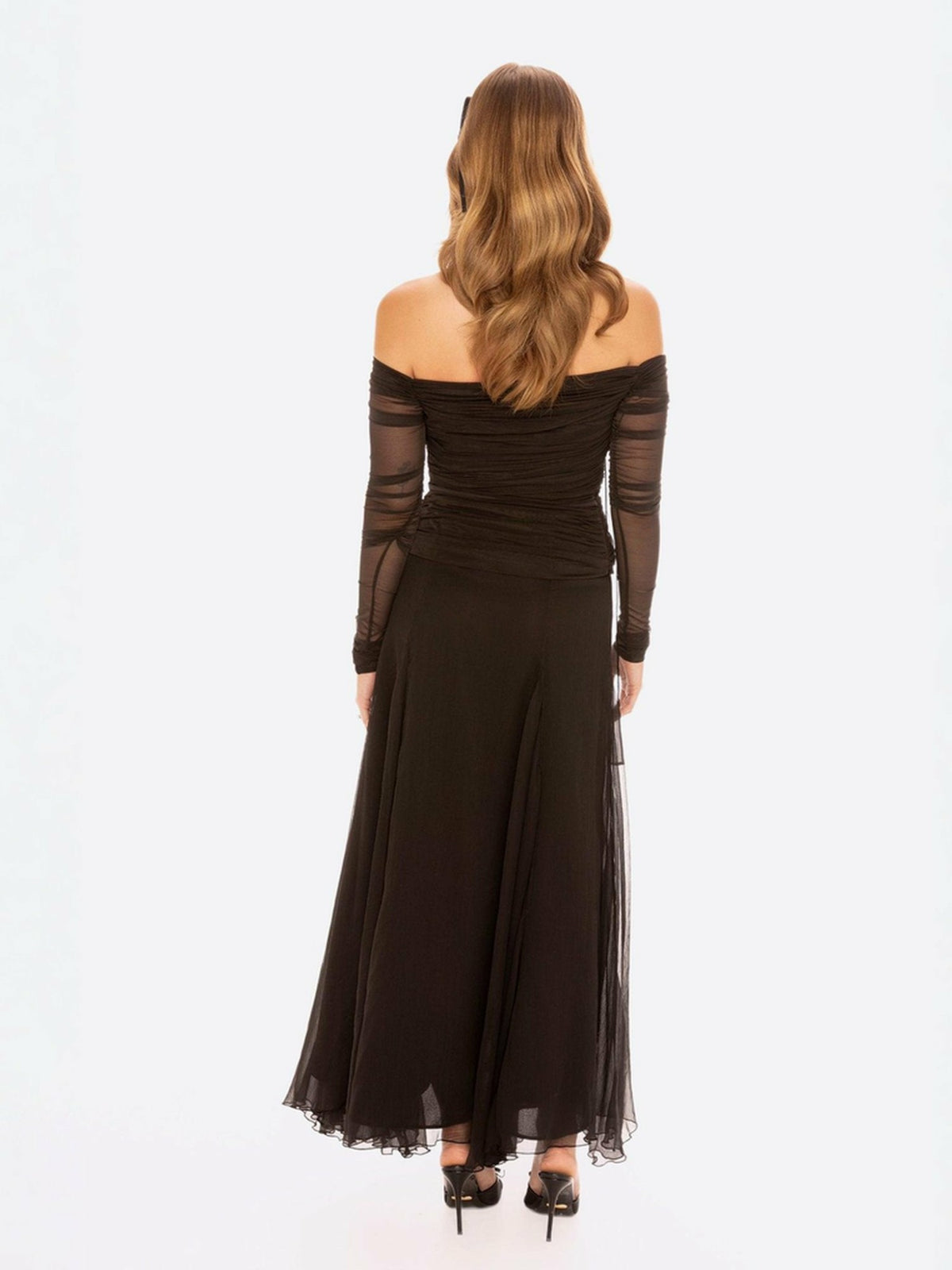 Valencia Skirt: Black Maxi Skirt for Cocktail Party - Nana Jacqueline