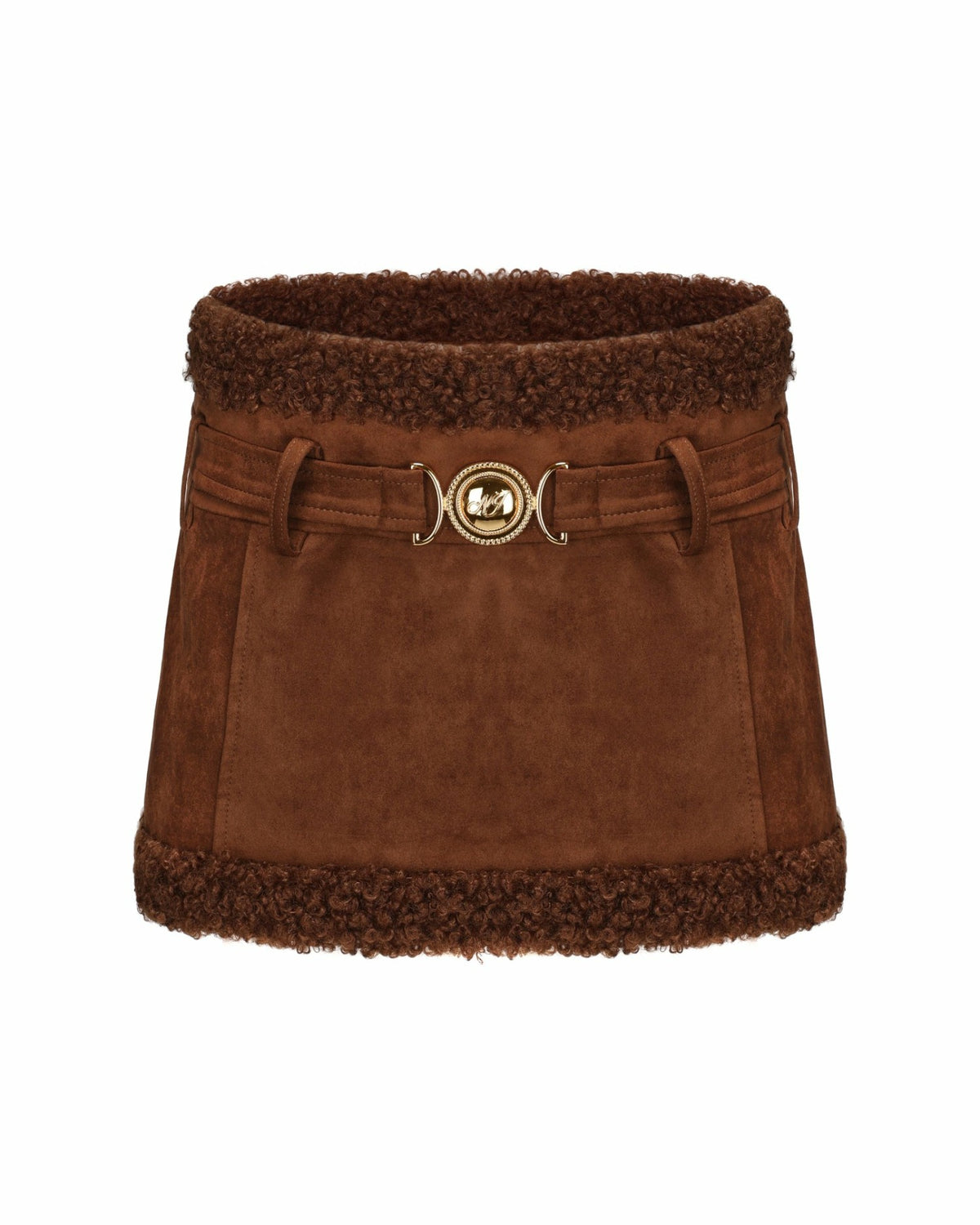 Margo Suede Skirt: Brown Mini Skirt for Fall Brunch - Nana Jacqueline