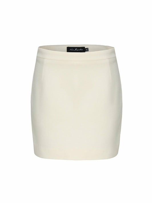 Lisette Skirt: Ivory Mini Skirt for Brunch - Nana Jacqueline