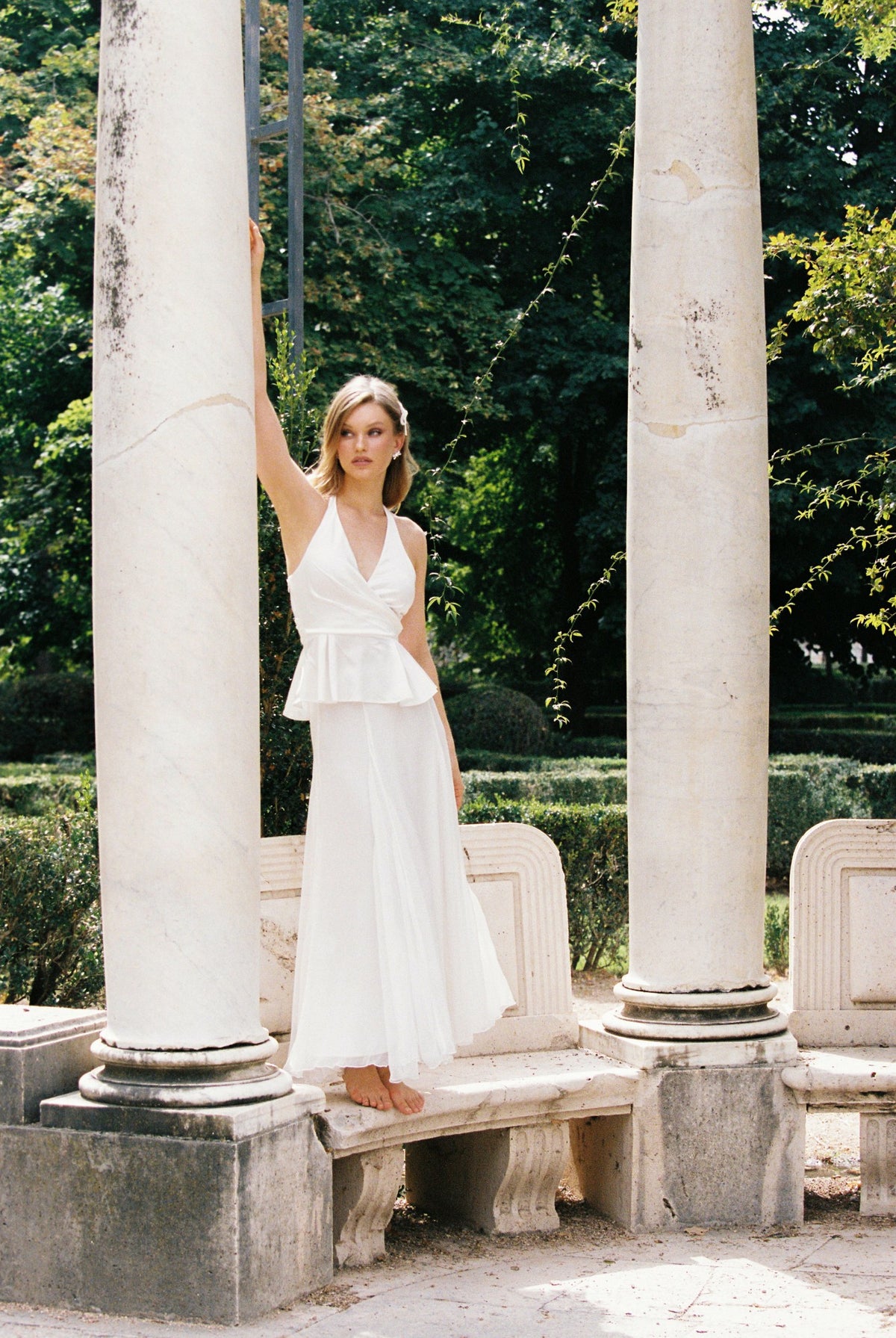 Valencia Skirt: White Maxi Skirt for Bridal Shower - Nana Jacqueline