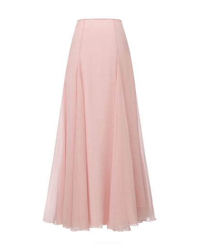 Valencia Skirt: Pink Maxi Skirt for Garden Party - Nana Jacqueline