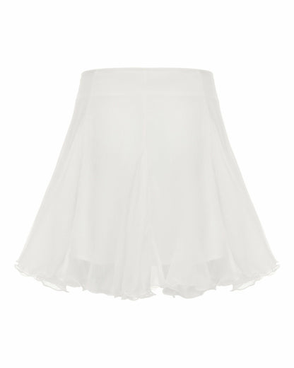 Verena Skirt: White Mini Skirt for Bridal Shower - Nana Jacqueline