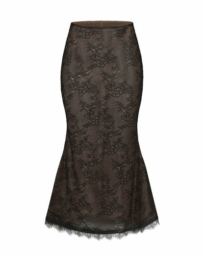 Evelina Skirt: Black Midi Skirt for Cocktail Party - Nana Jacqueline