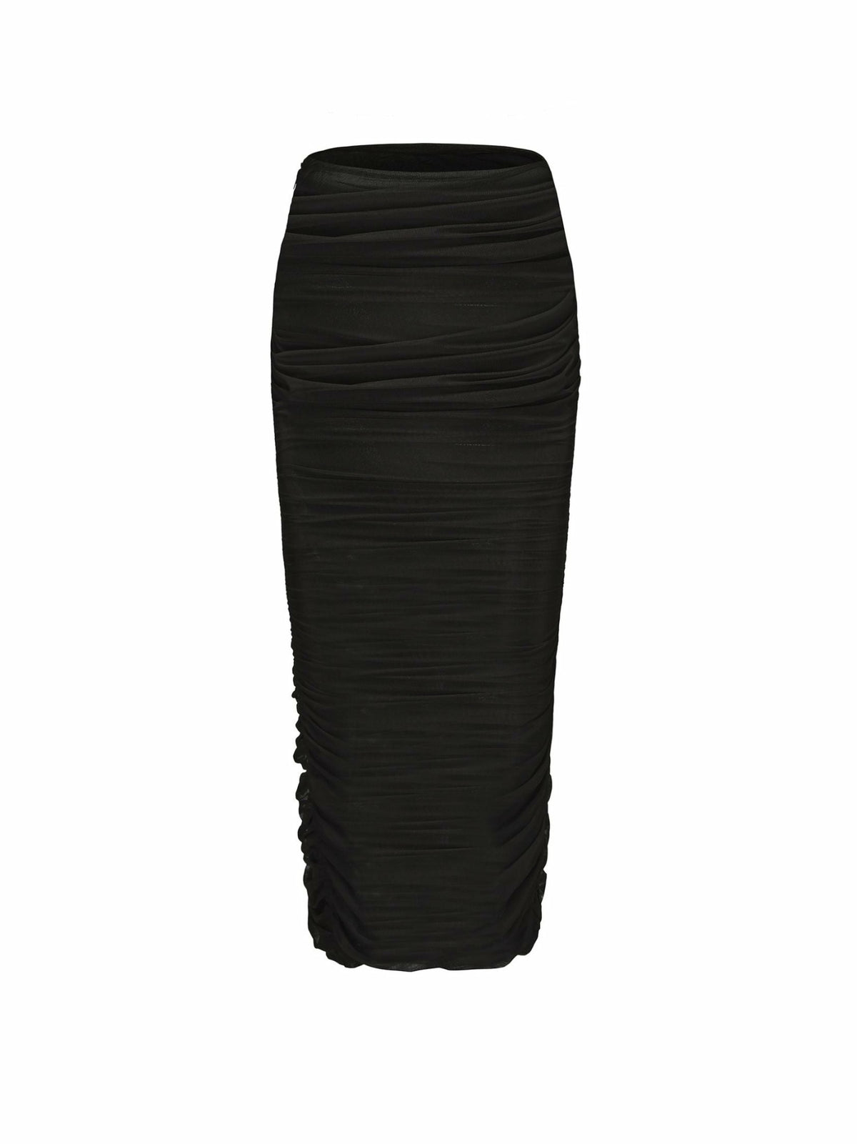 Pia Mesh Skirt: Black Midi Skirt for Date Night - Nana Jacqueline