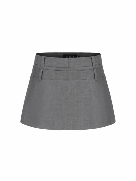 Anna Skirt: Grey Mini Skirt for Brunch - Nana Jacqueline