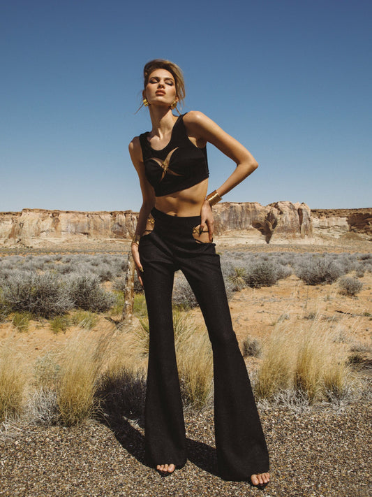 Sahara Flared Pants: Black Pants for Girls' Night Out - Nana Jacqueline