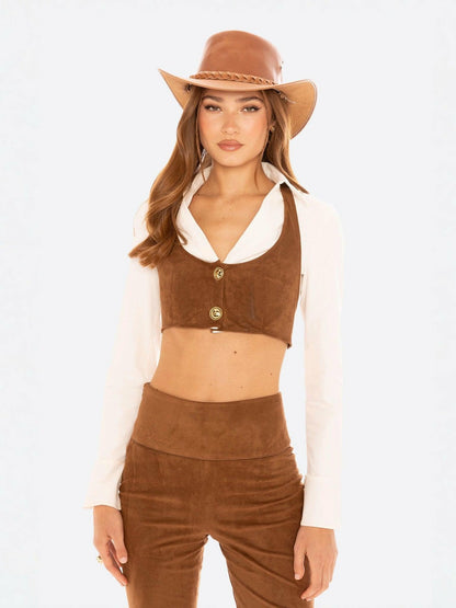 Hailey Flared Pants: Brown Pants for Date Night - Nana Jacqueline