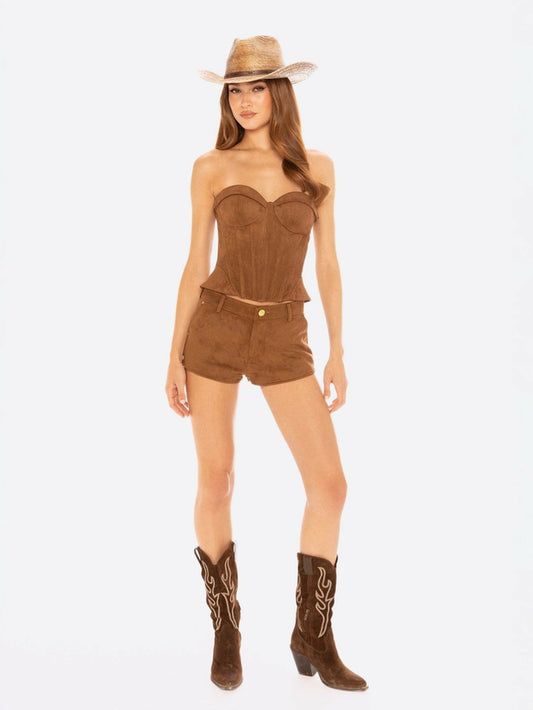 Sienna Suede Shorts: Brown Shorts for Date Night - Nana Jacqueline