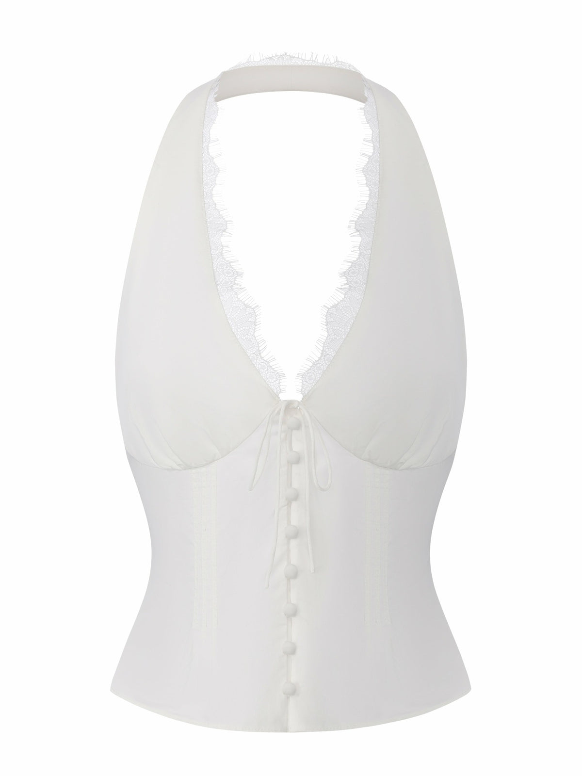Phoebe Open-Back White Top - Nana Jacqueline