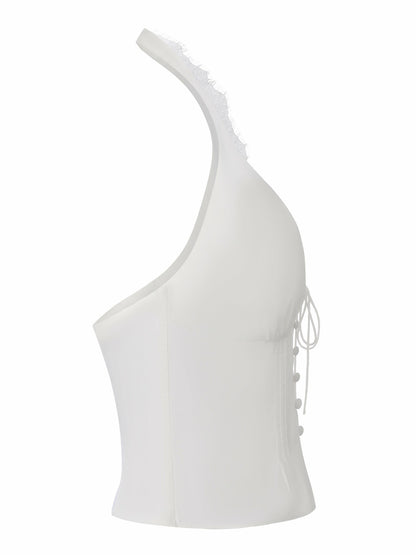 Phoebe Open-Back White Top - Nana Jacqueline