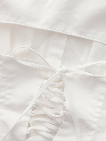 Raven Puff Sleeve White Top - Nana Jacqueline