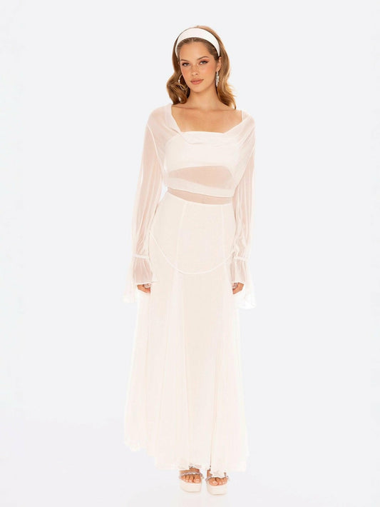 Nora Top: White Top for Engagement Party - Nana Jacqueline