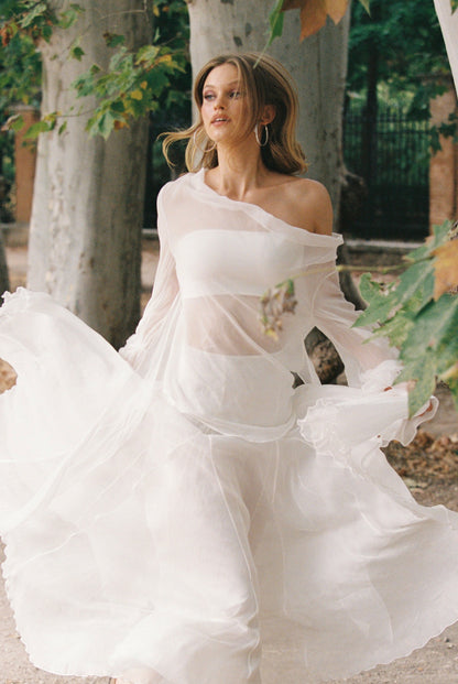 Nora Top: White Top for Engagement Party - Nana Jacqueline