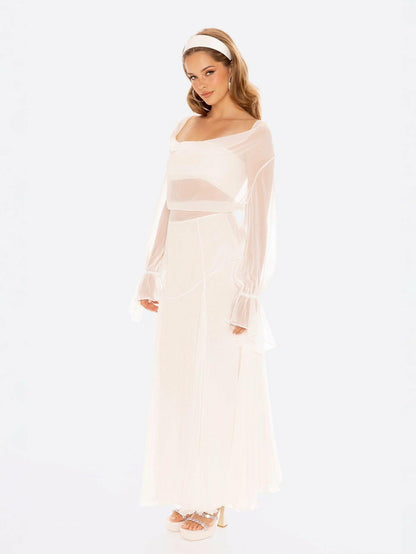 Nora Top: White Top for Engagement Party - Nana Jacqueline