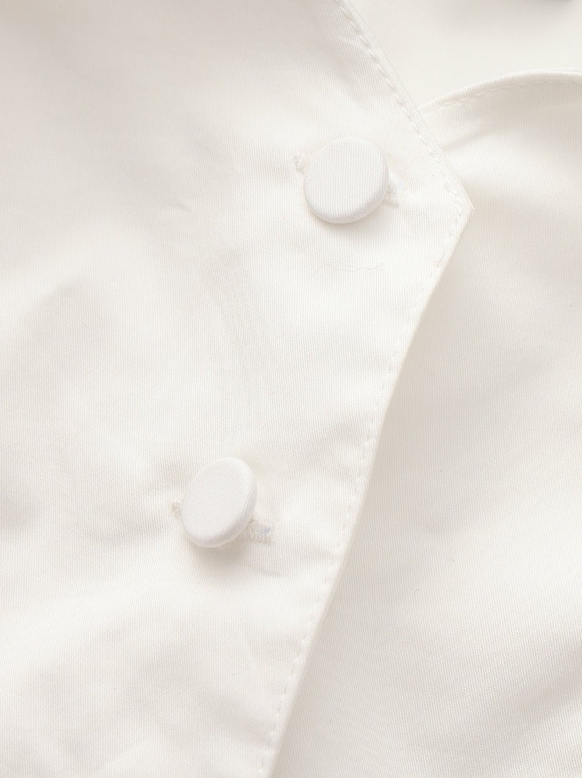 White Tailored Off-Shoulder Cropped Top - Nana Jacqueline