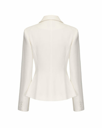 Vanessa Blazer: White Blazer for Rehearsal Dinner - Nana Jacqueline