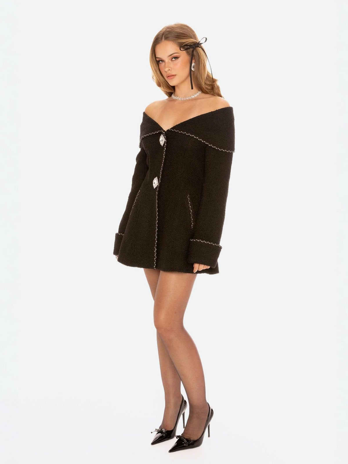 Amor Jacket: Black Jacket for Cocktail Party - Nana Jacqueline