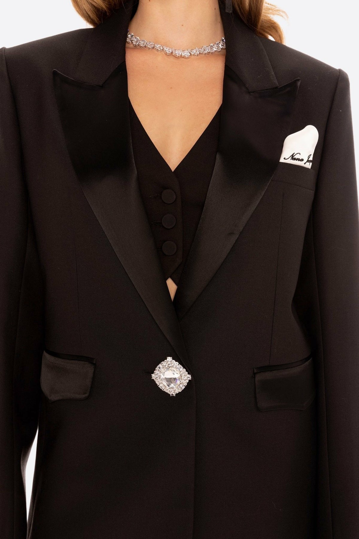 Sabine Blazer: Black Blazer for Cocktail Party - Nana Jacqueline