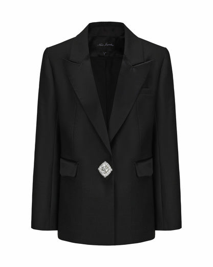 Sabine Blazer: Black Blazer for Cocktail Party - Nana Jacqueline