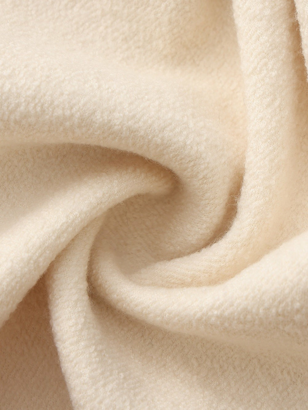 Ivory Wool-Blend Coat with Bow-Back - Nana Jacqueline