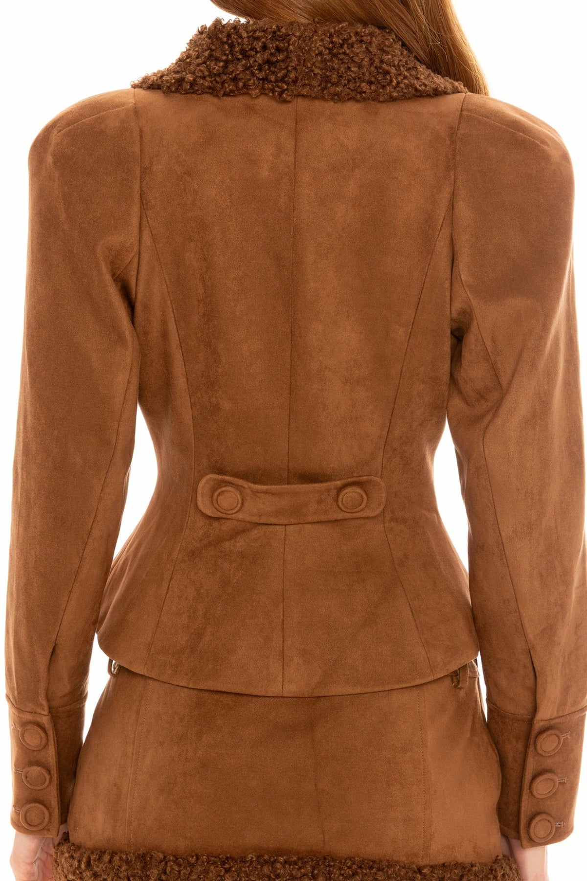 Celine Suede Coat: Brown Suede Coat for Fall Evening Outfit - Nana Jacqueline