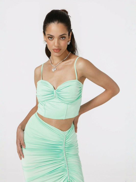 Sheila Top: Green Top for Girls' Night Out - Nana Jacqueline