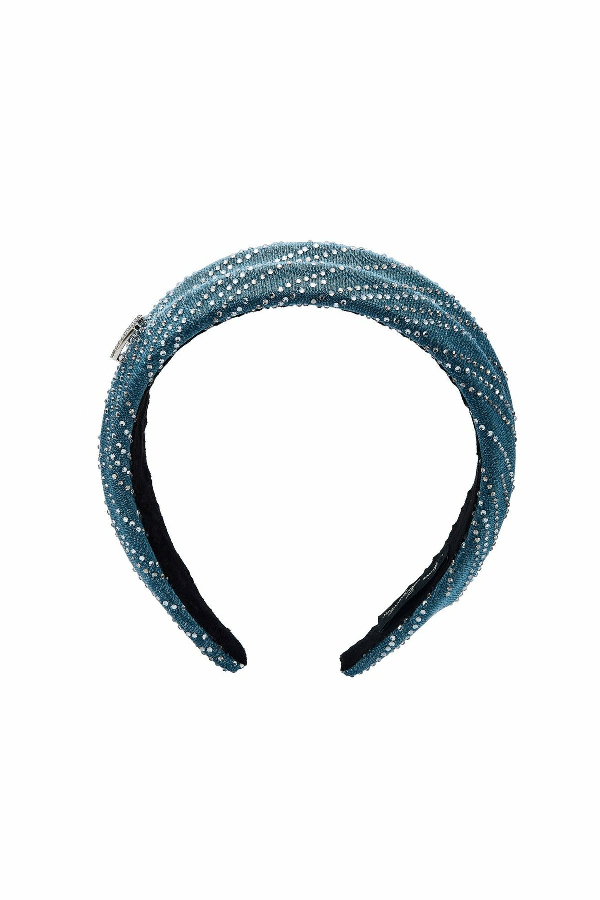 Blue Denim Headband with Crystal Detail - Nana Jacqueline