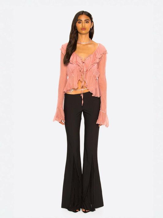 Gabriella Cardigan Top: Pink Cardigan Top for Date Night - Nana Jacqueline