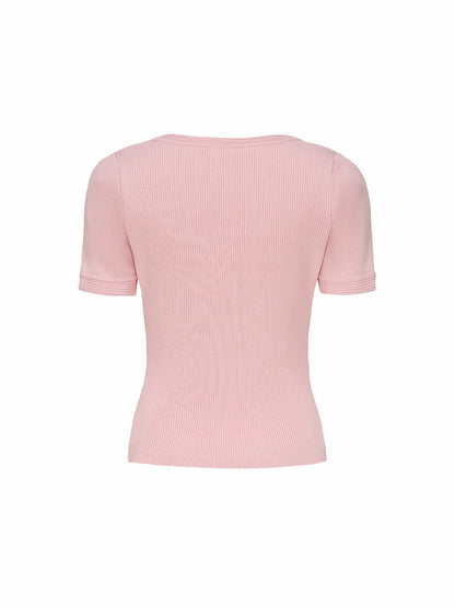 Gemma Top: Pink Knit Top for Brunch - Nana Jacqueline