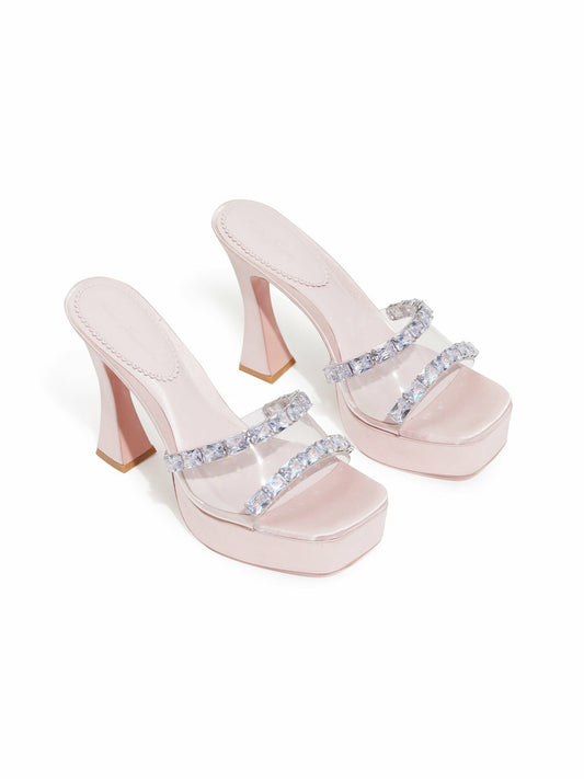 Mirabel Diamond Heels: Pink Heels for Wedding Guest - Nana Jacqueline