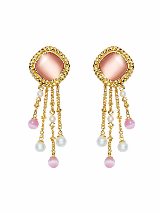 Brielle Earrings: Pink Earrings for Wedding After-Party - Nana Jacqueline