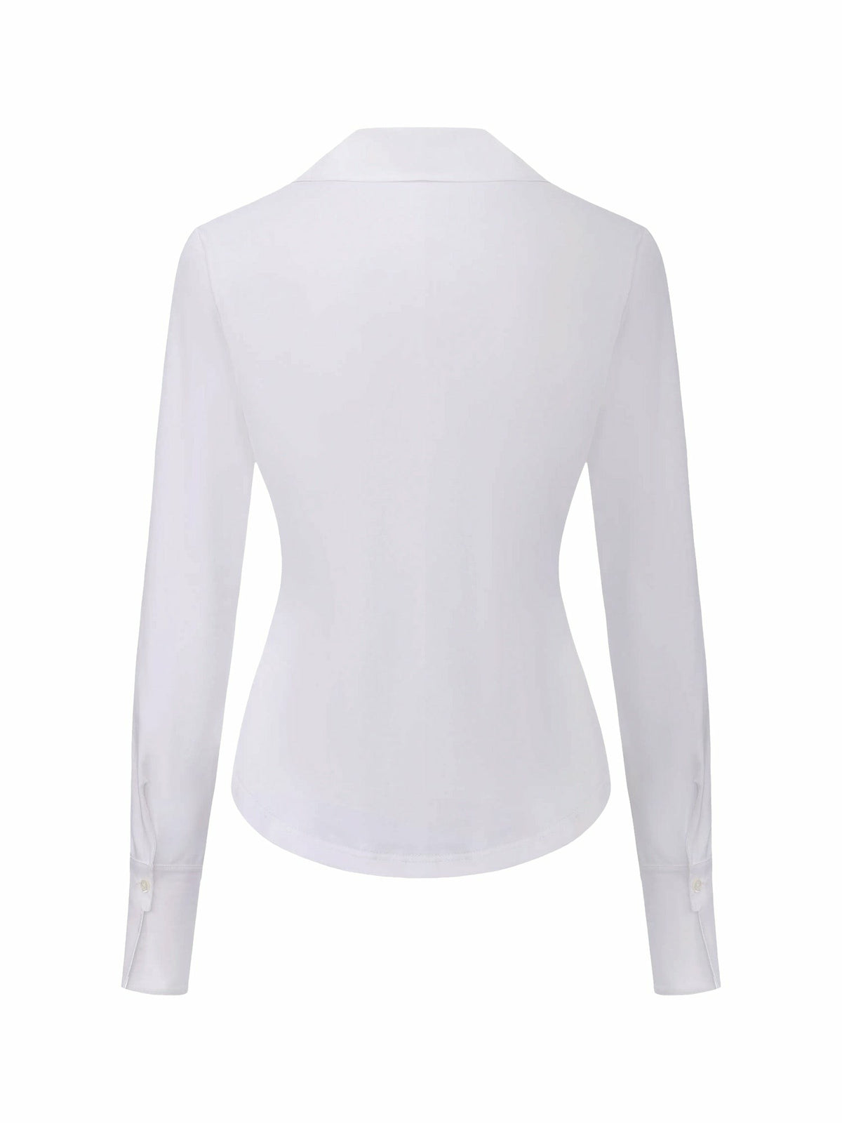 White Tailored Long Sleeve Button-Down Shirt - Nana Jacqueline
