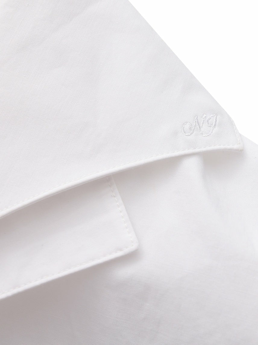 White Tailored Long Sleeve Button-Down Shirt - Nana Jacqueline